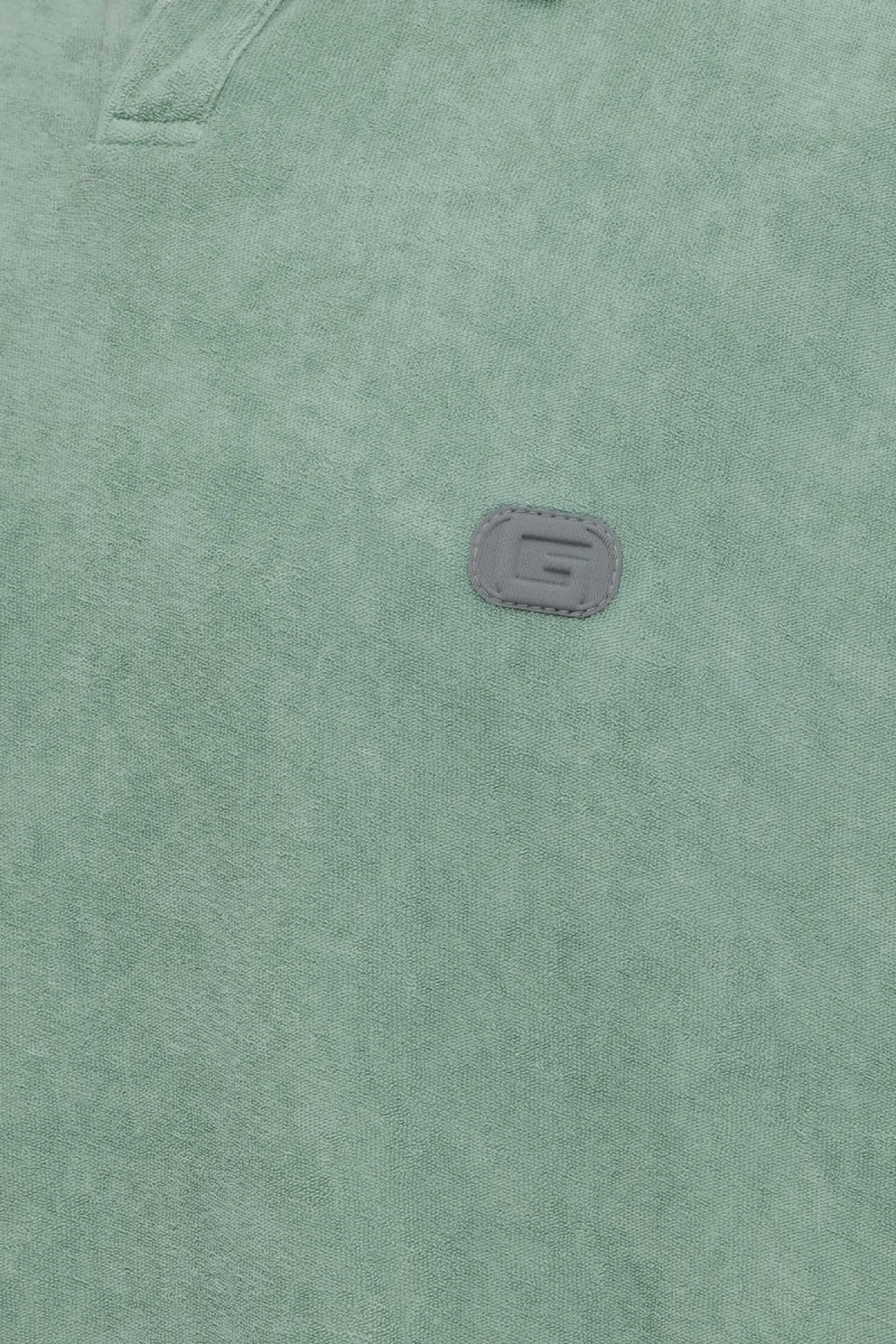No button polo groen
