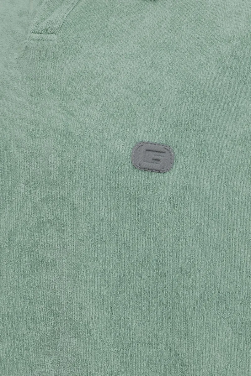 No button polo groen