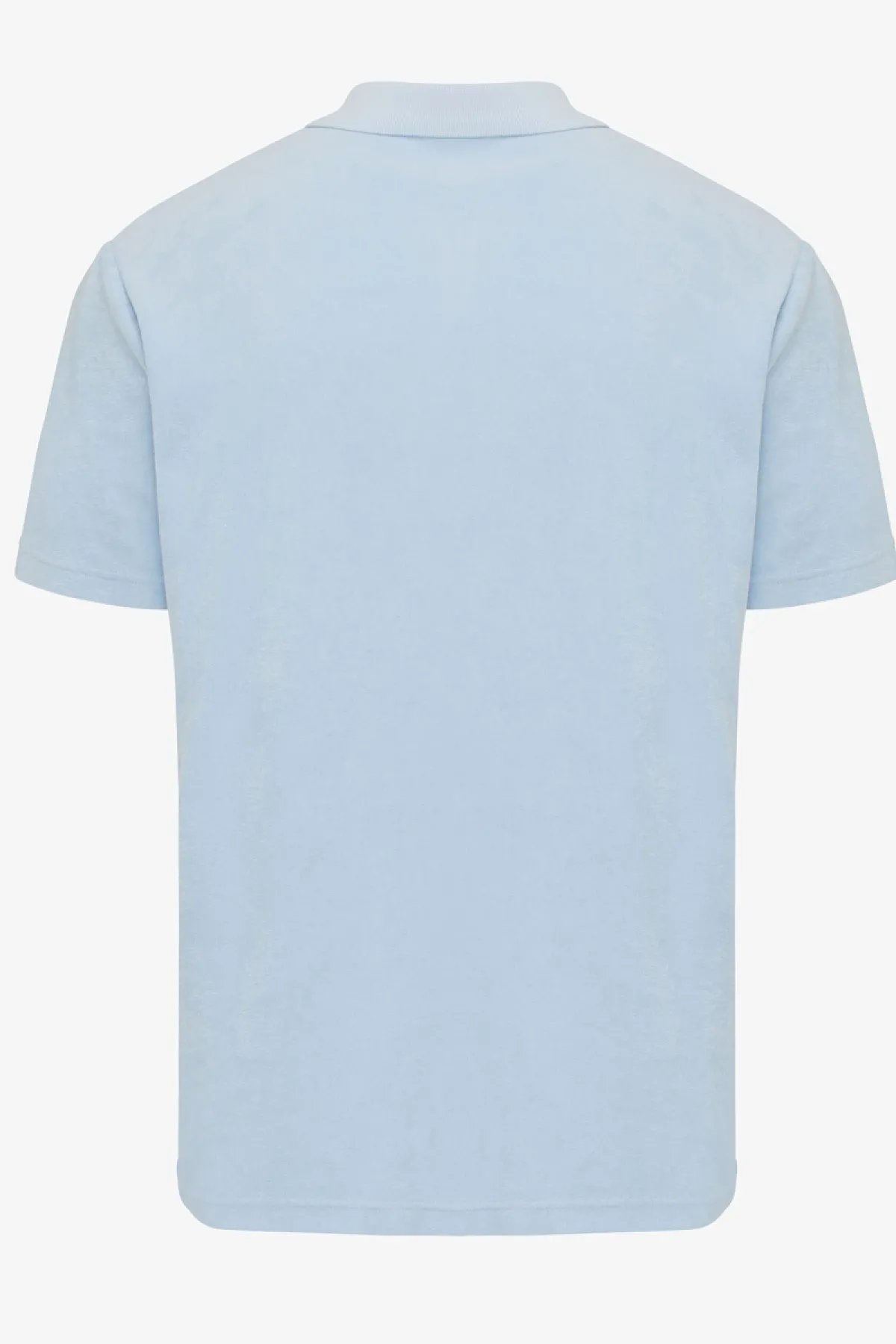 No button polo lichtblauw