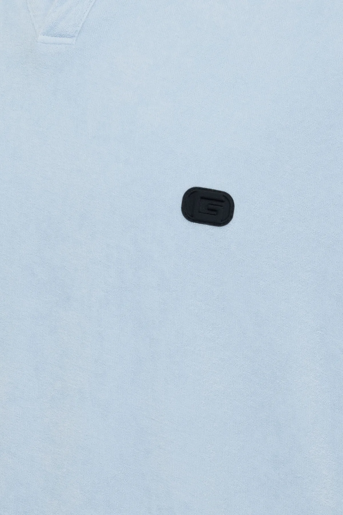 No button polo lichtblauw