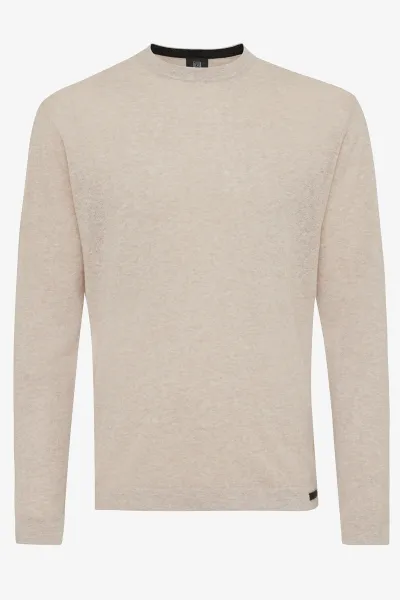 Round neck beige