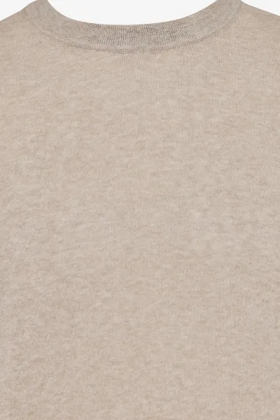 Round neck beige