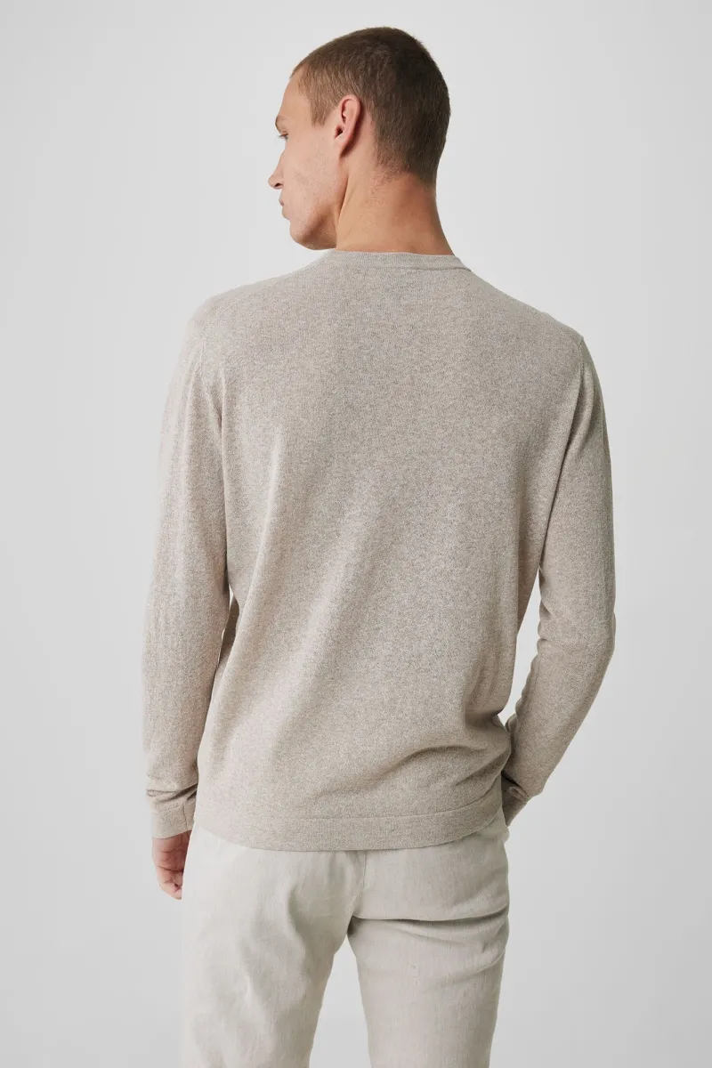 Round neck beige