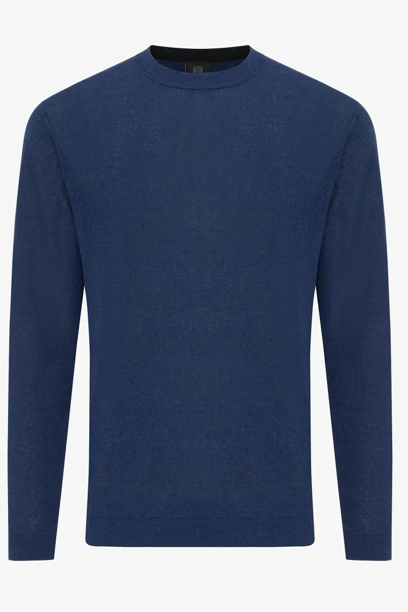 Round neck blauw