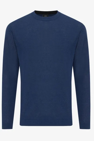 Round neck blauw