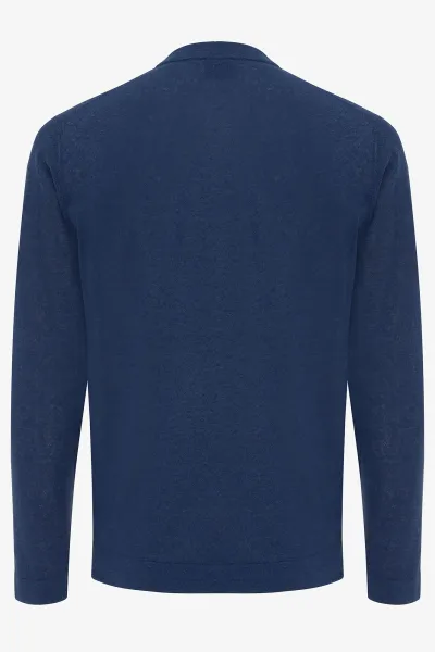 Round neck blauw