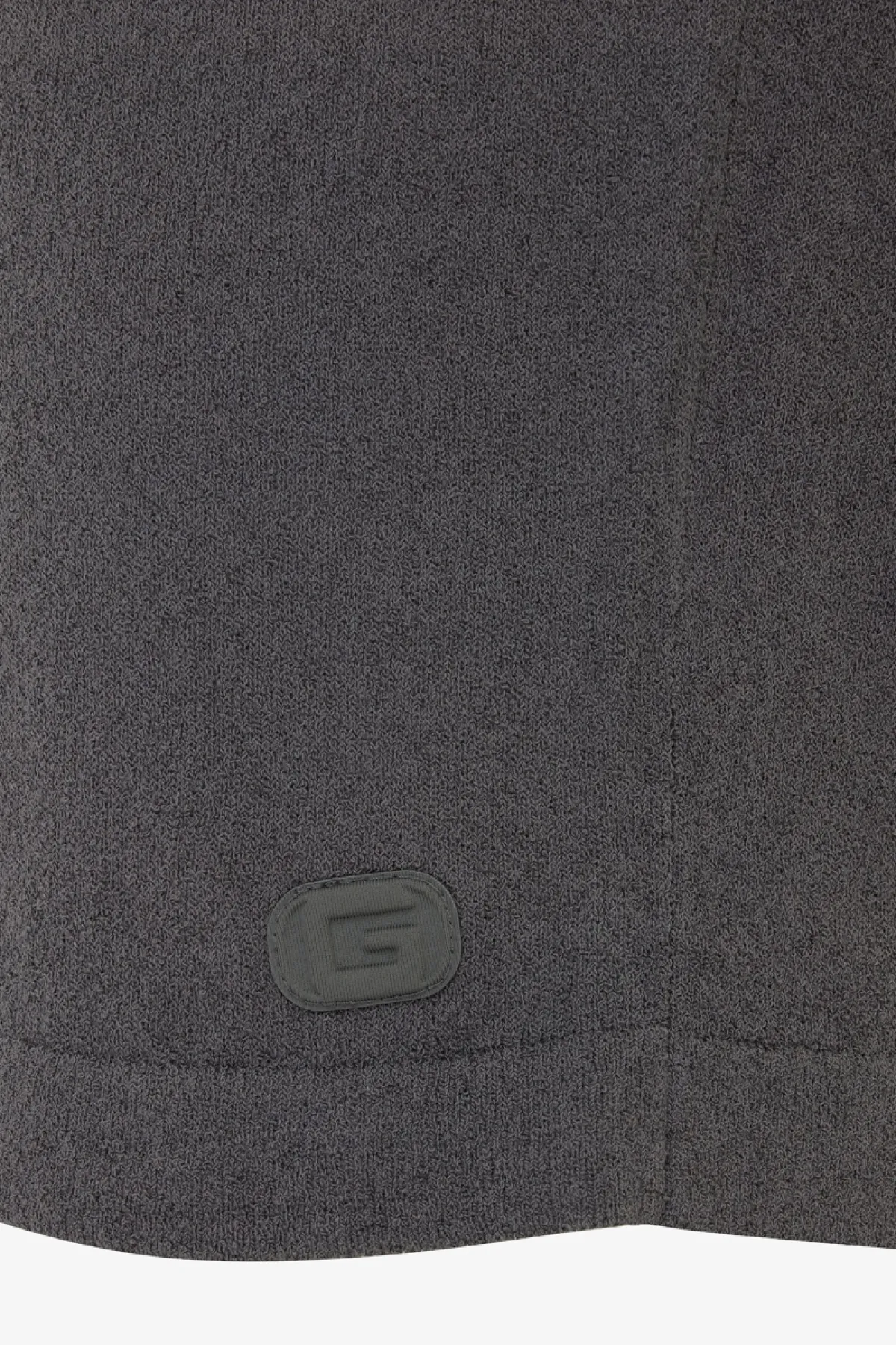 Relaxed round neck donkergrijs