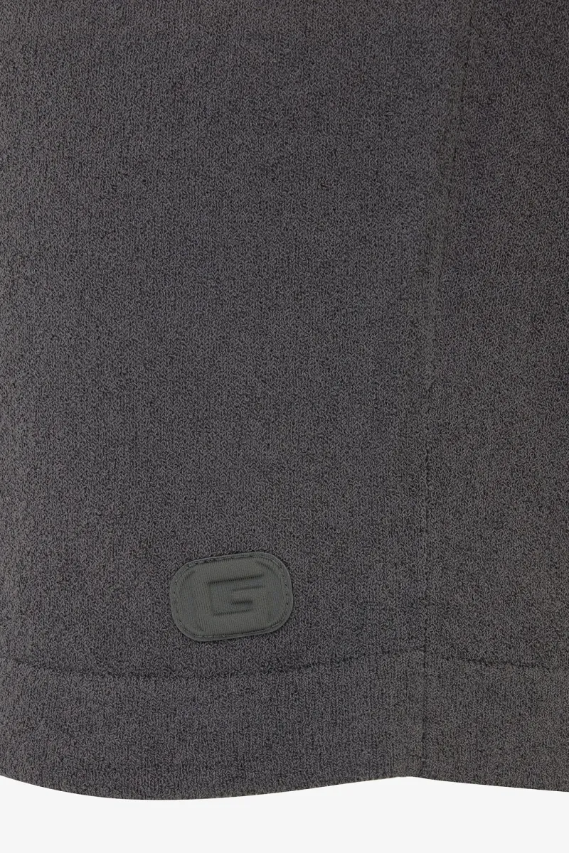 Relaxed round neck donkergrijs