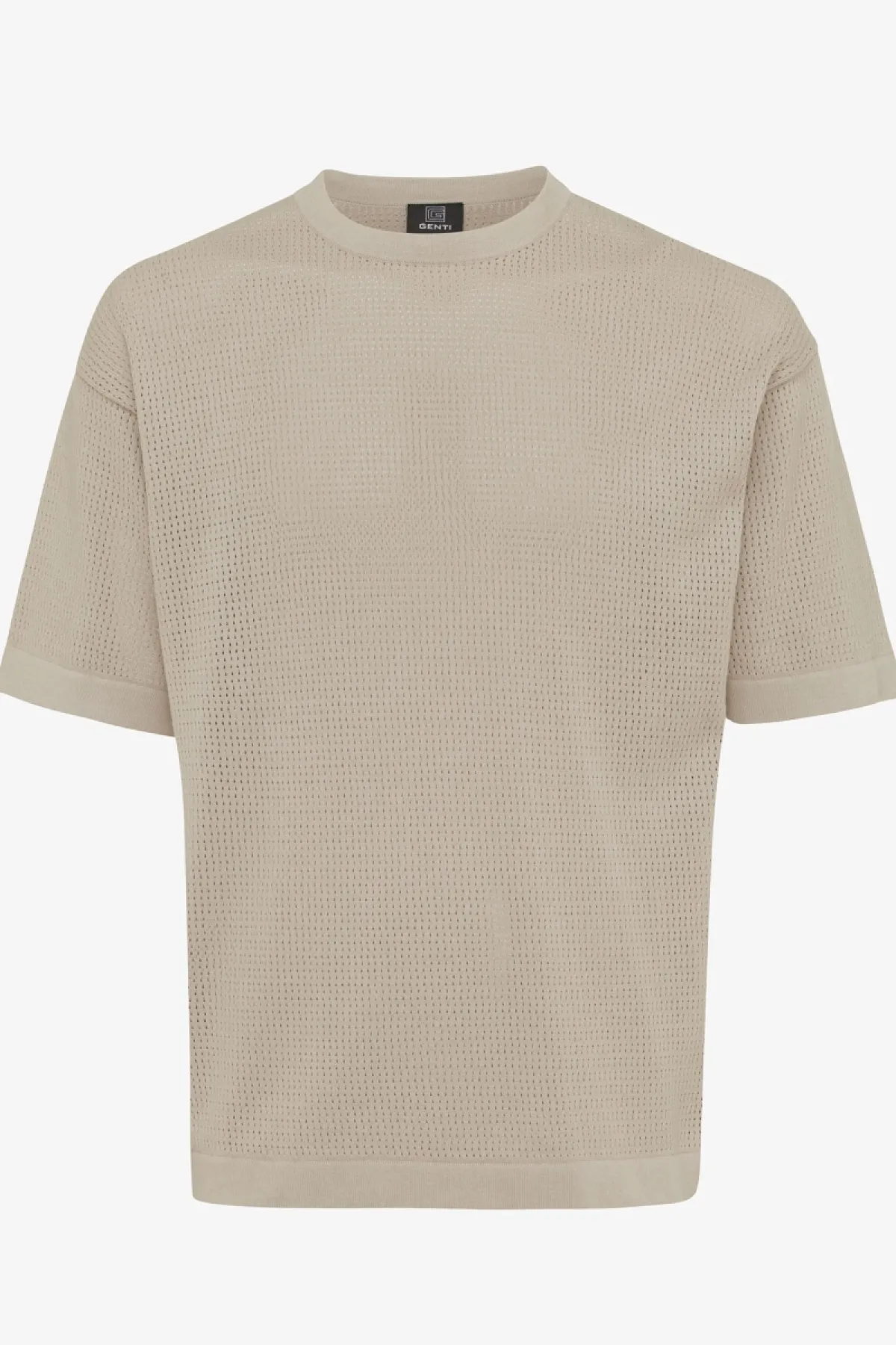 Crochet t-shirt beige