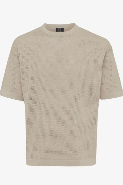 Crochet t-shirt beige