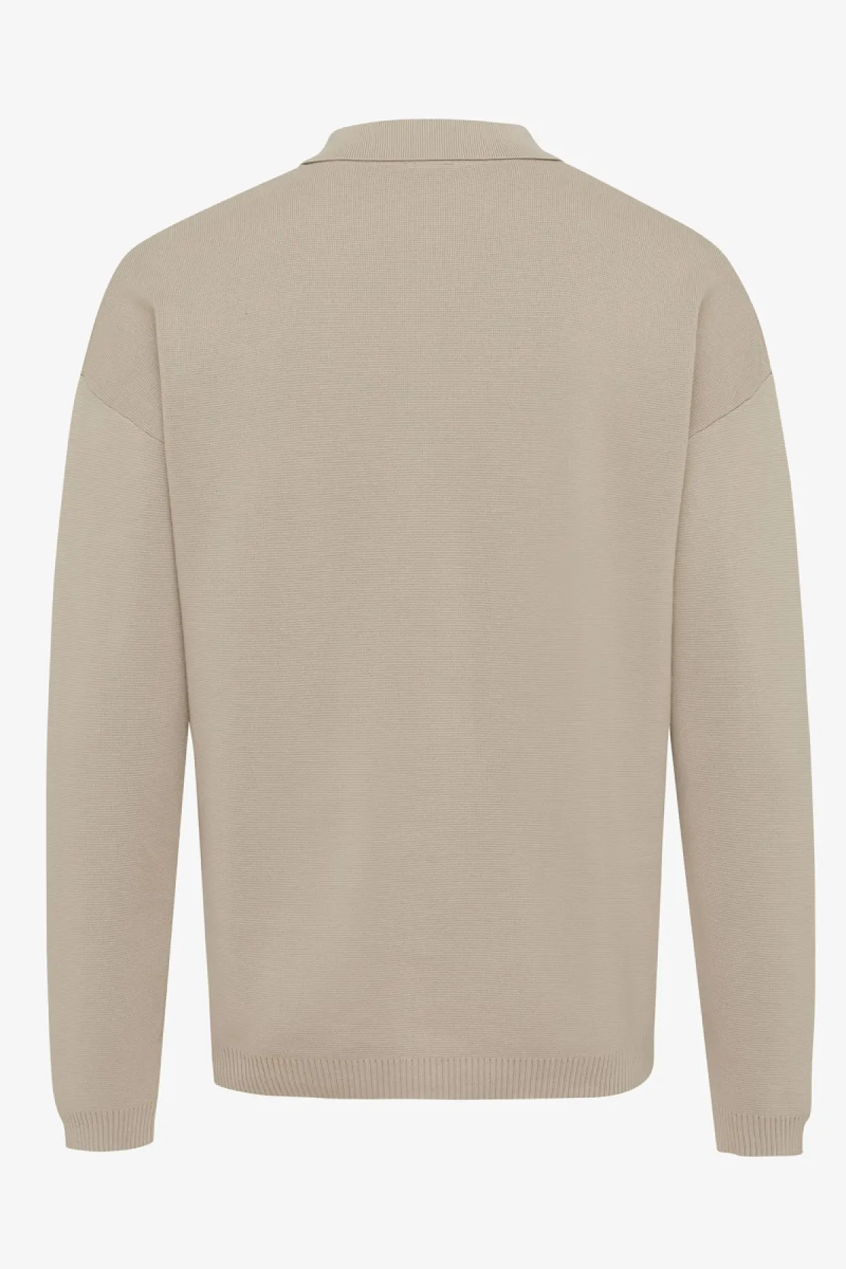 Relaxed polo LS beige