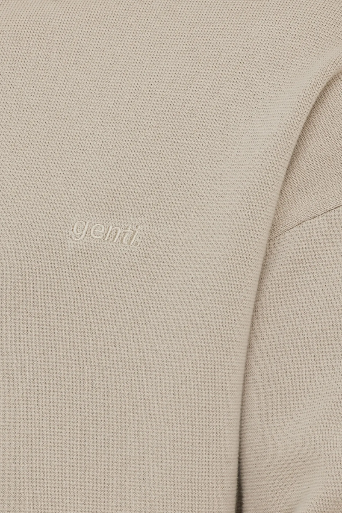 Relaxed polo LS beige