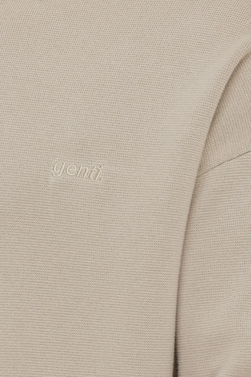 Relaxed polo LS beige