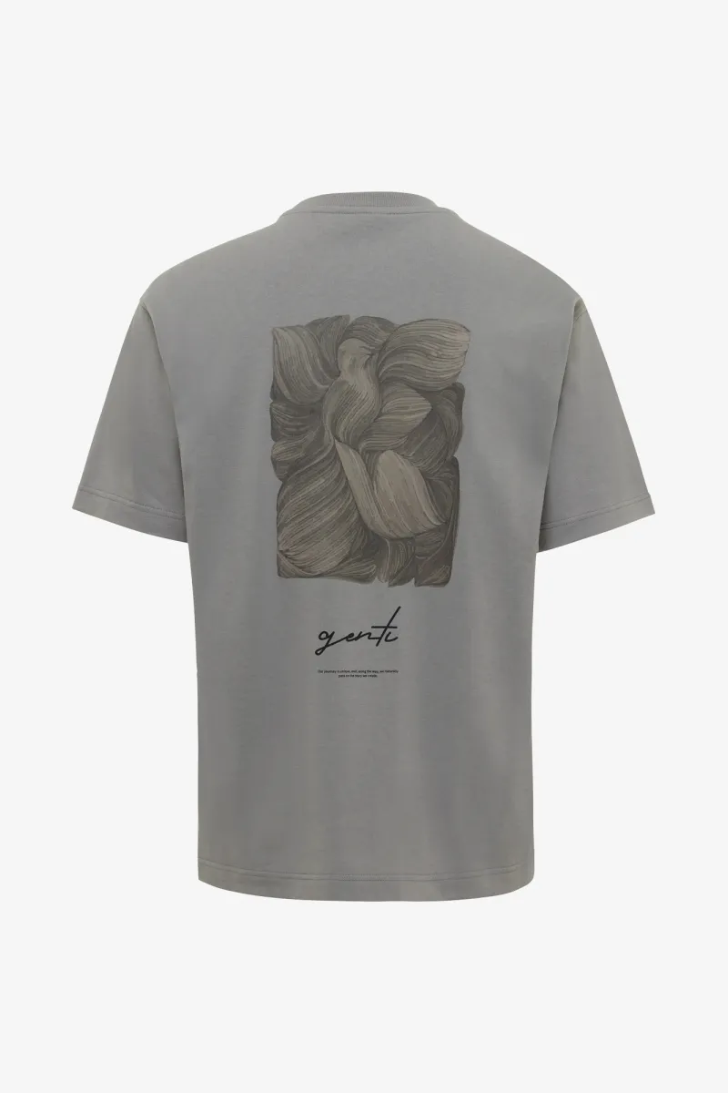 T-shirt backprint | Grijs