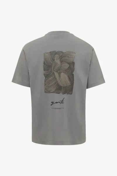 T-shirt backprint | Grijs