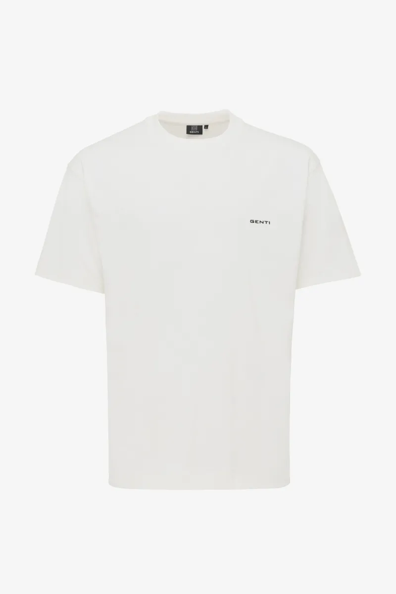 T-shirt flowerprint | Wit