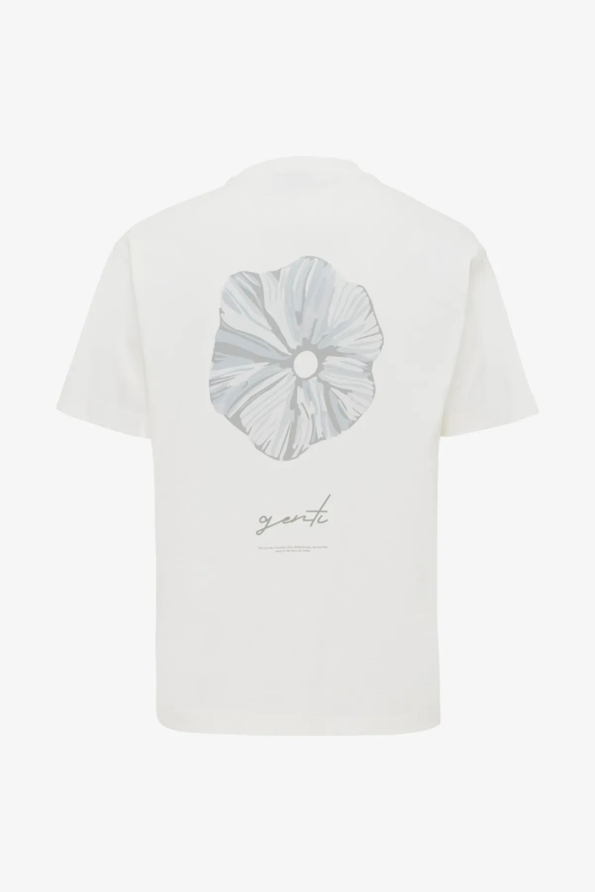T-shirt flowerprint | Wit