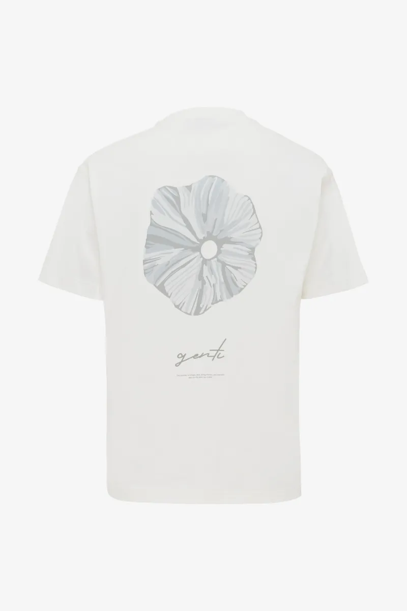 T-shirt flowerprint | Wit