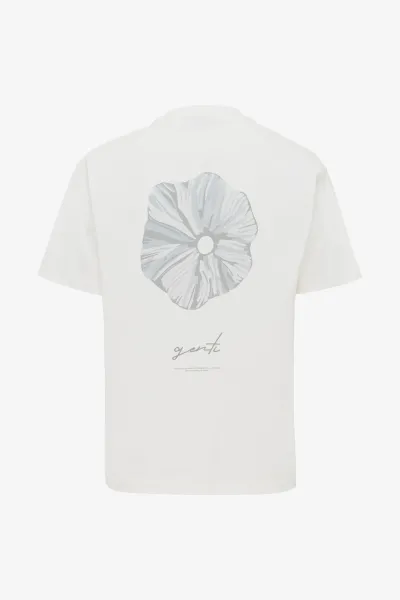 T-shirt flowerprint | Wit
