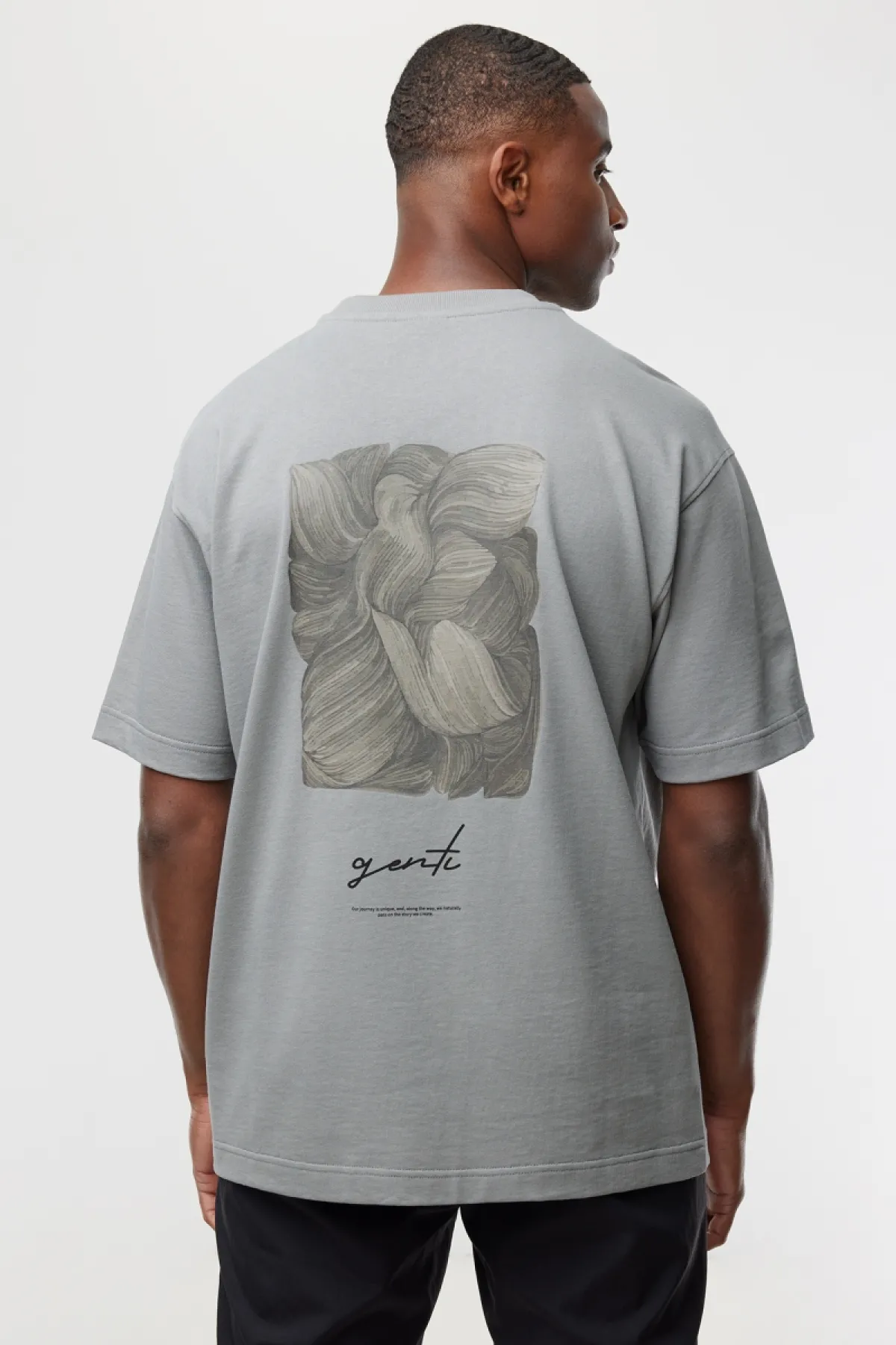 T-shirt backprint | Grijs