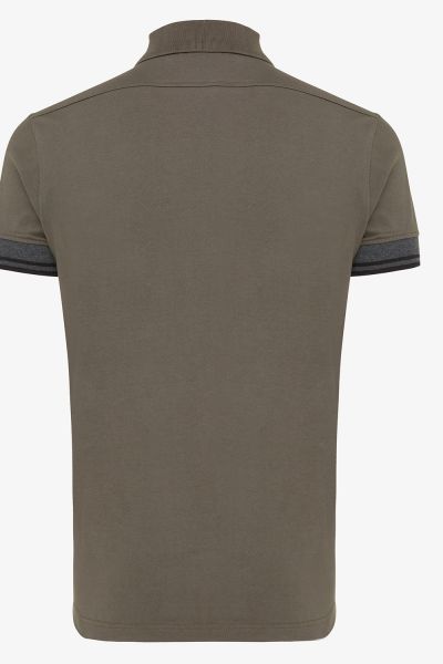 Pique stretch polo groen