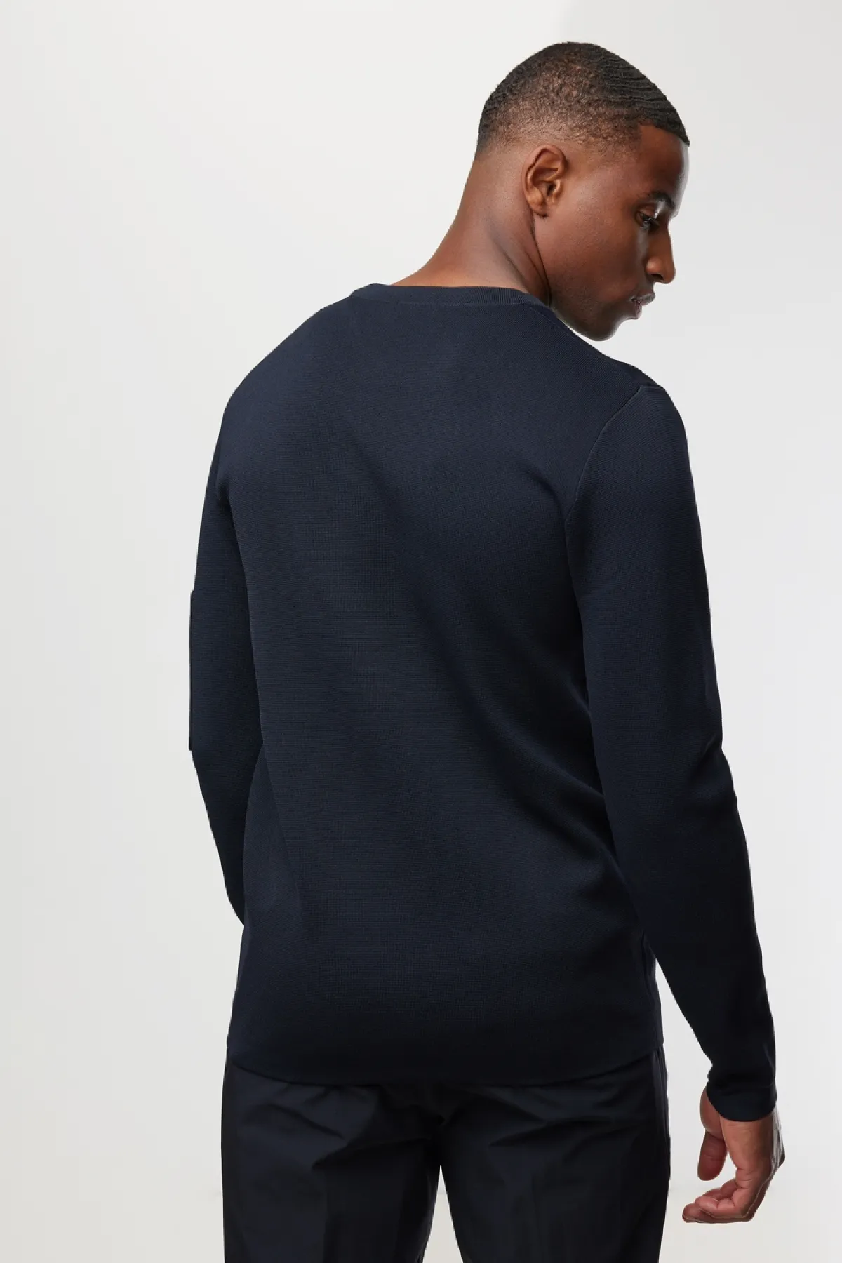 Round Neck Longsleeve | Donkerblauw