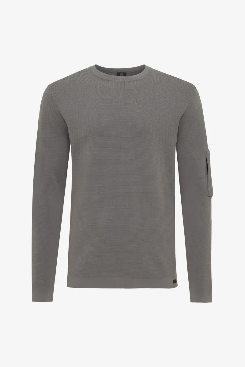 Round Neck Longsleeve | Grijs