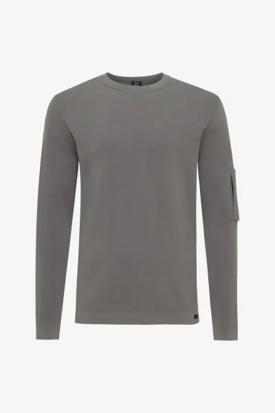 Round Neck Longsleeve | Grijs