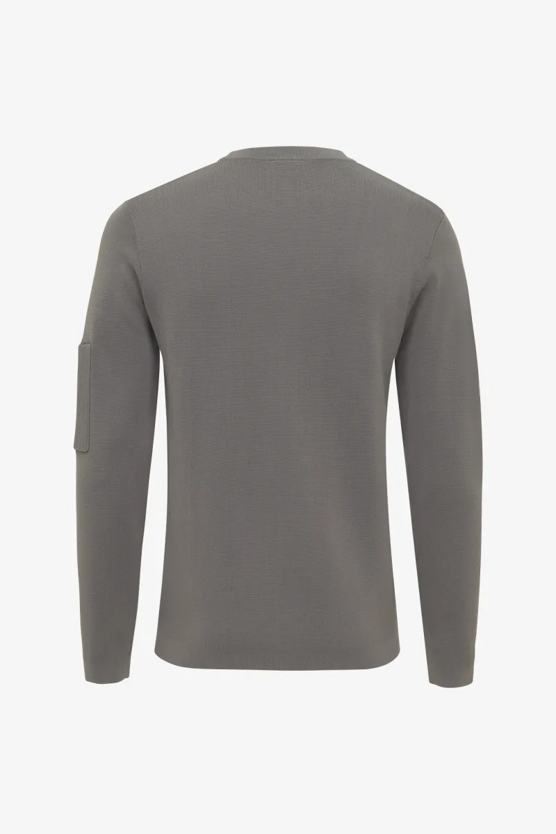 Round Neck Longsleeve | Grijs