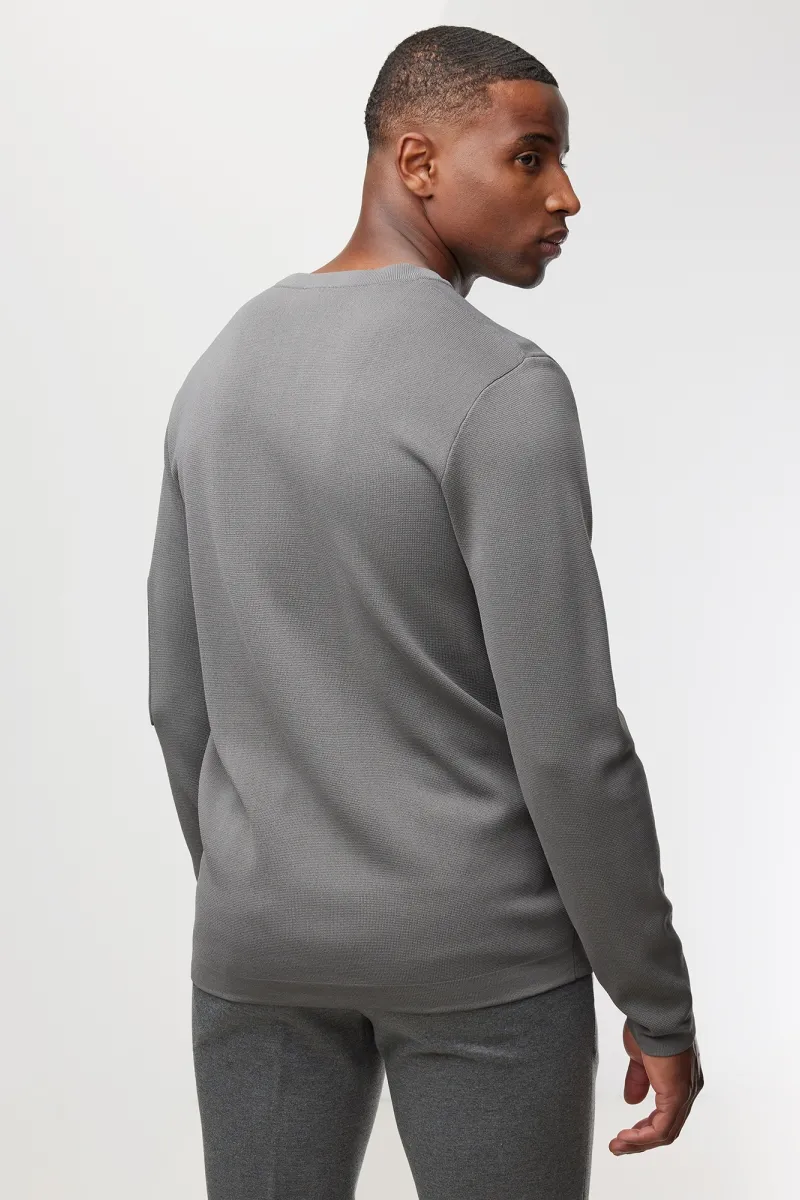 Round Neck Longsleeve | Grijs