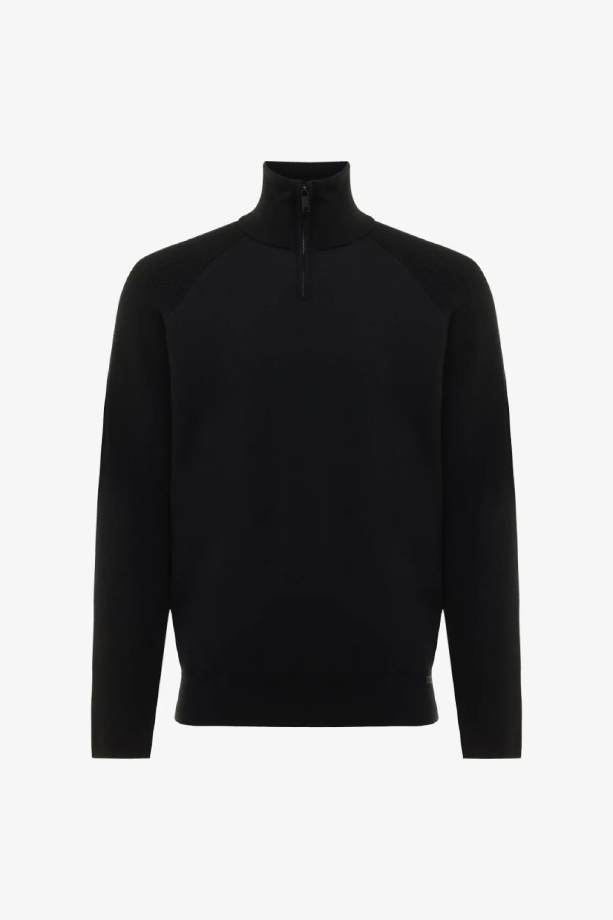 Zip Turtle Neck | Zwart