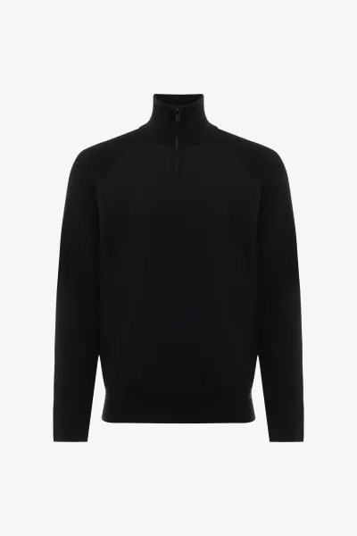 Zip Turtle Neck | Zwart