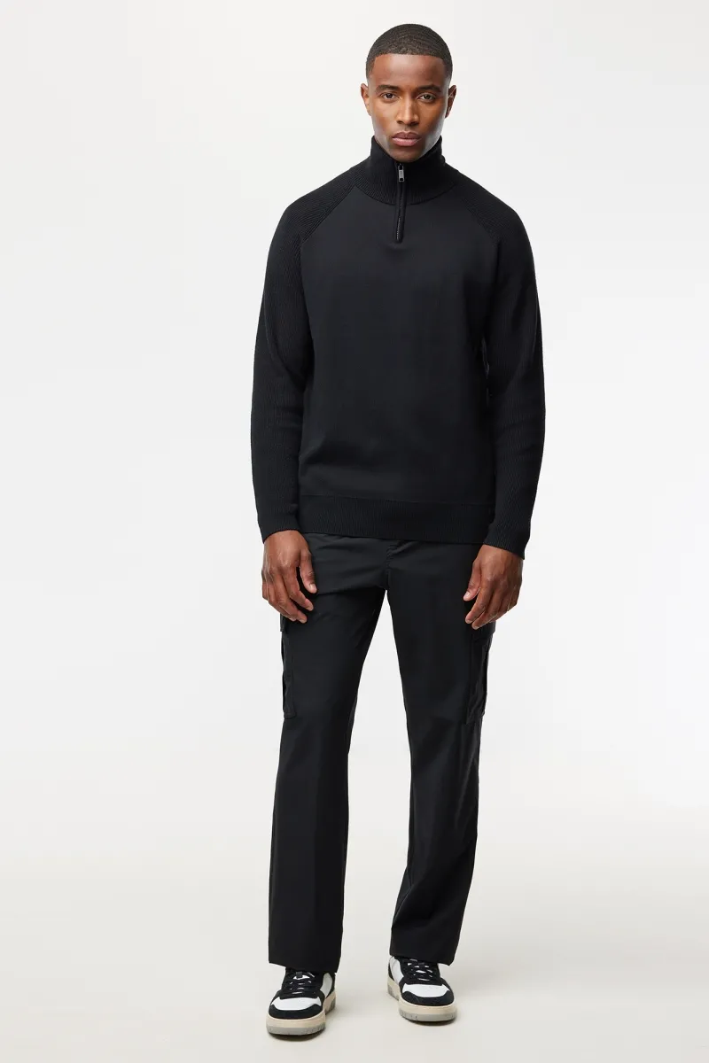 Zip Turtle Neck | Zwart