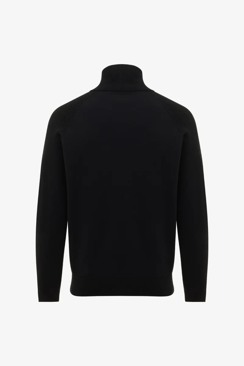 Zip Turtle Neck | Zwart