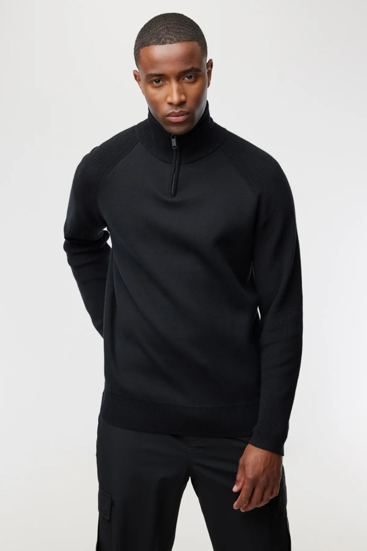 Zip Turtle Neck | Zwart