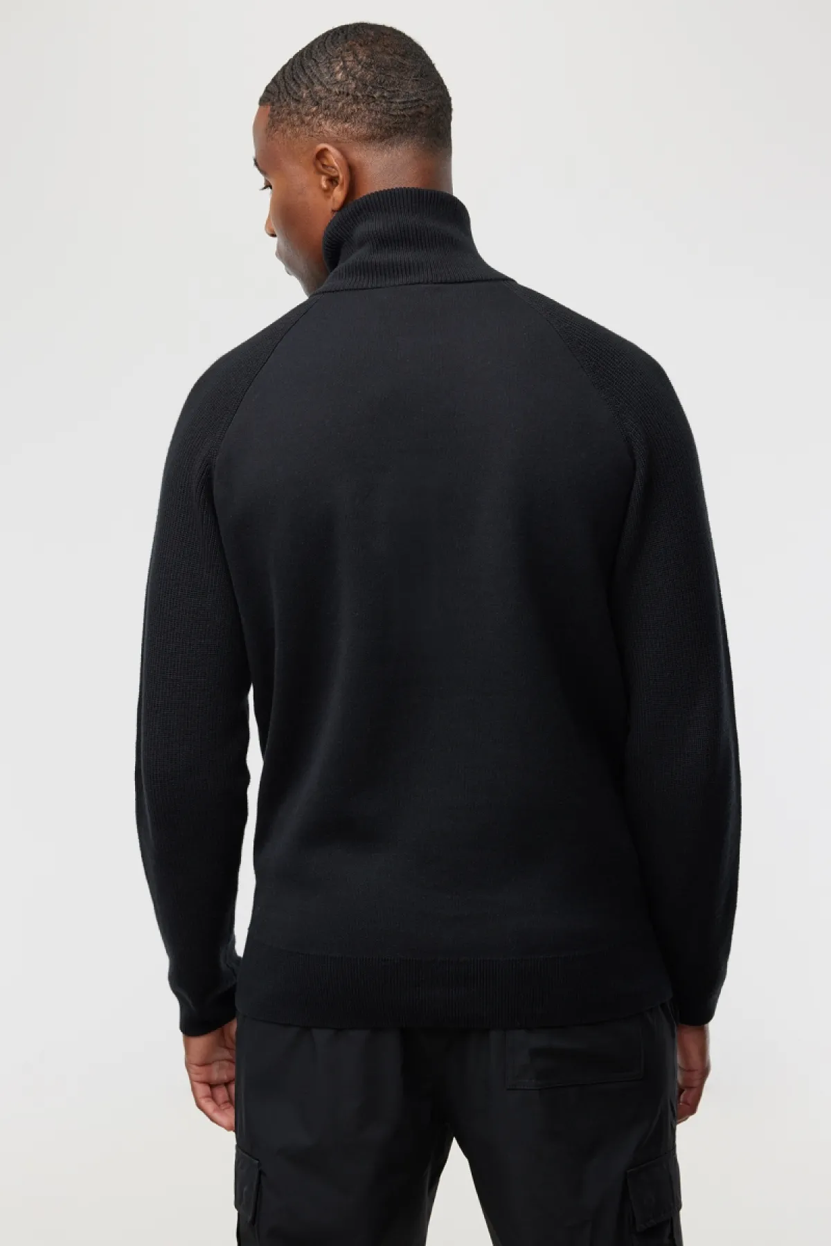 Zip Turtle Neck | Zwart