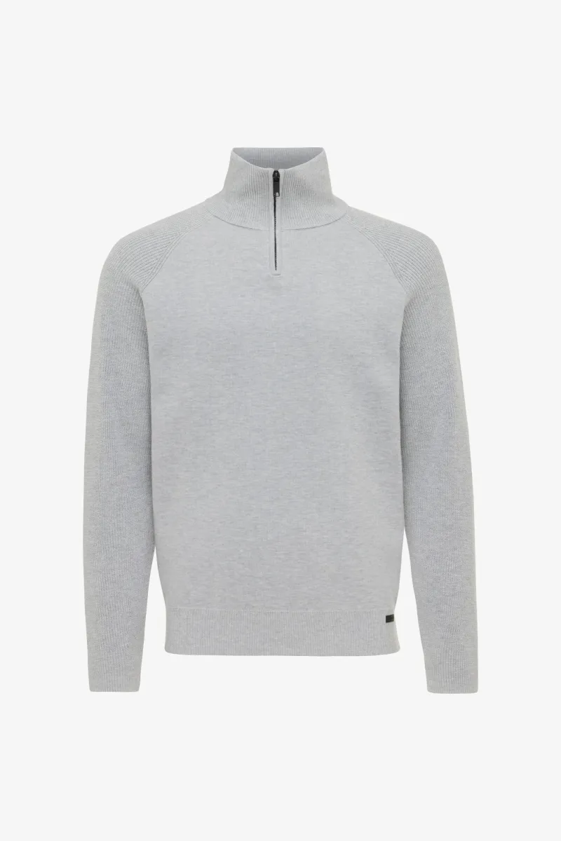 Zip Turtle Neck | Grijs