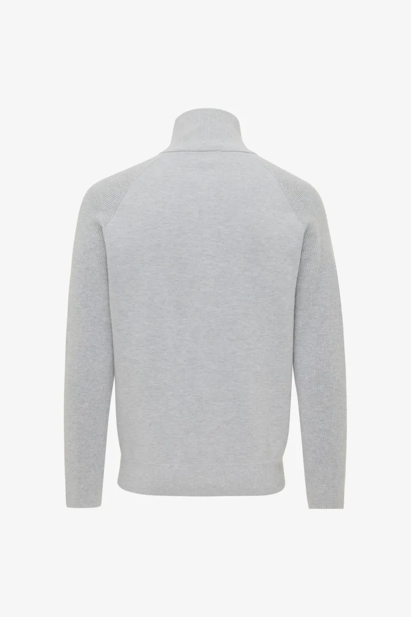 Zip Turtle Neck | Grijs