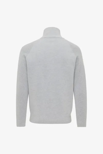 Zip Turtle Neck | Grijs