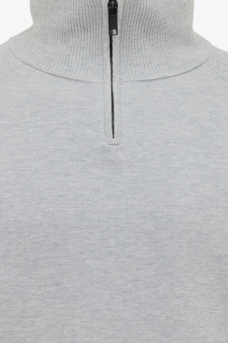 Zip Turtle Neck | Grijs