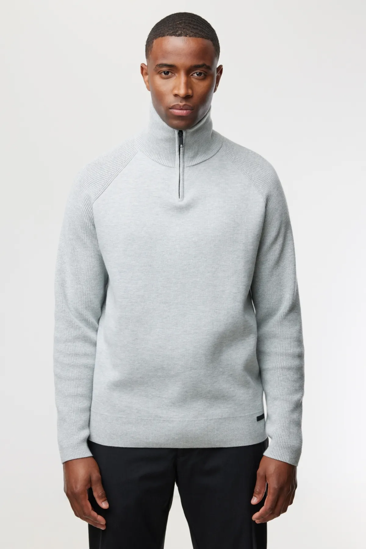 Zip Turtle Neck | Grijs