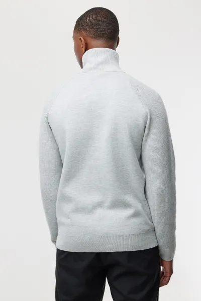 Zip Turtle Neck | Grijs