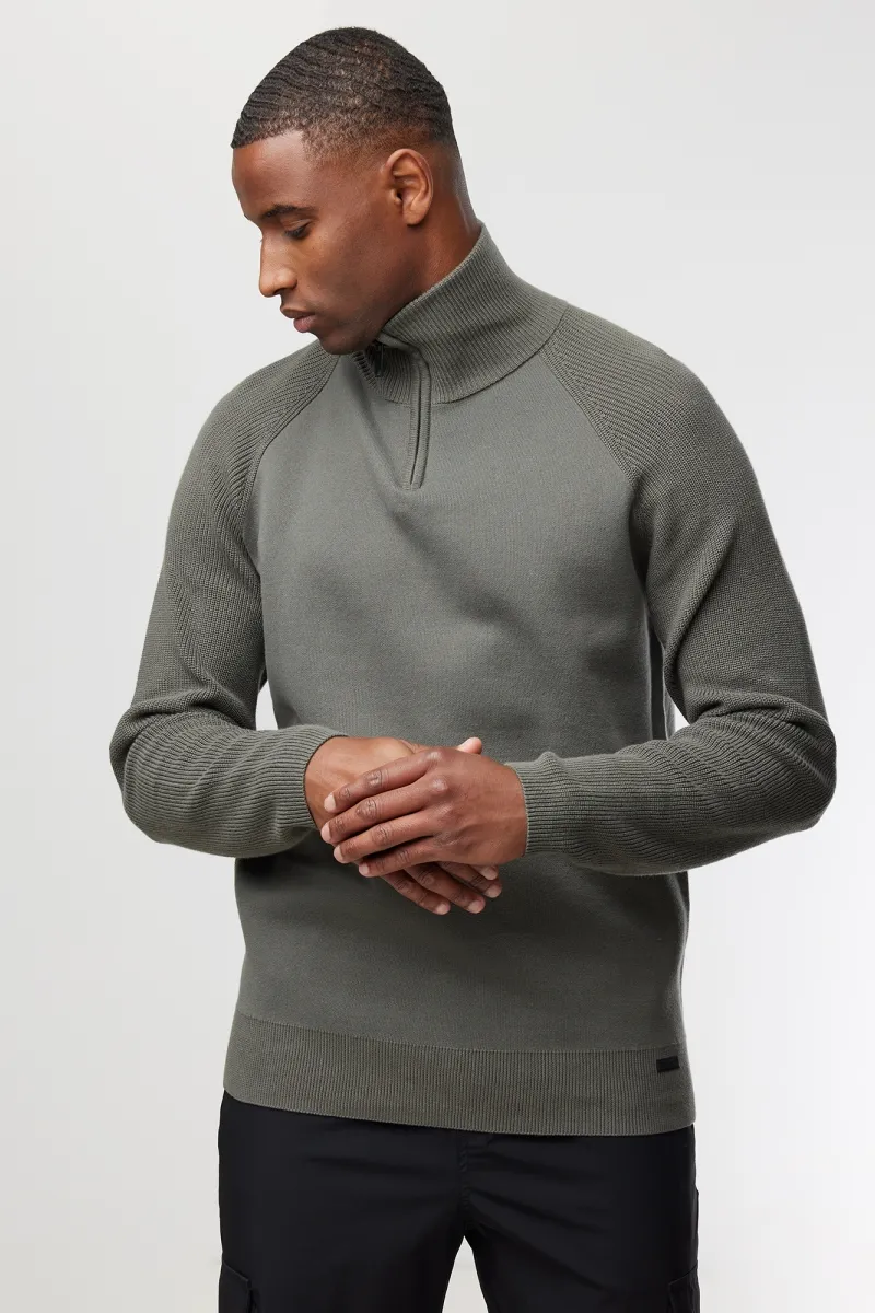 Zip Turtle Neck | Groen