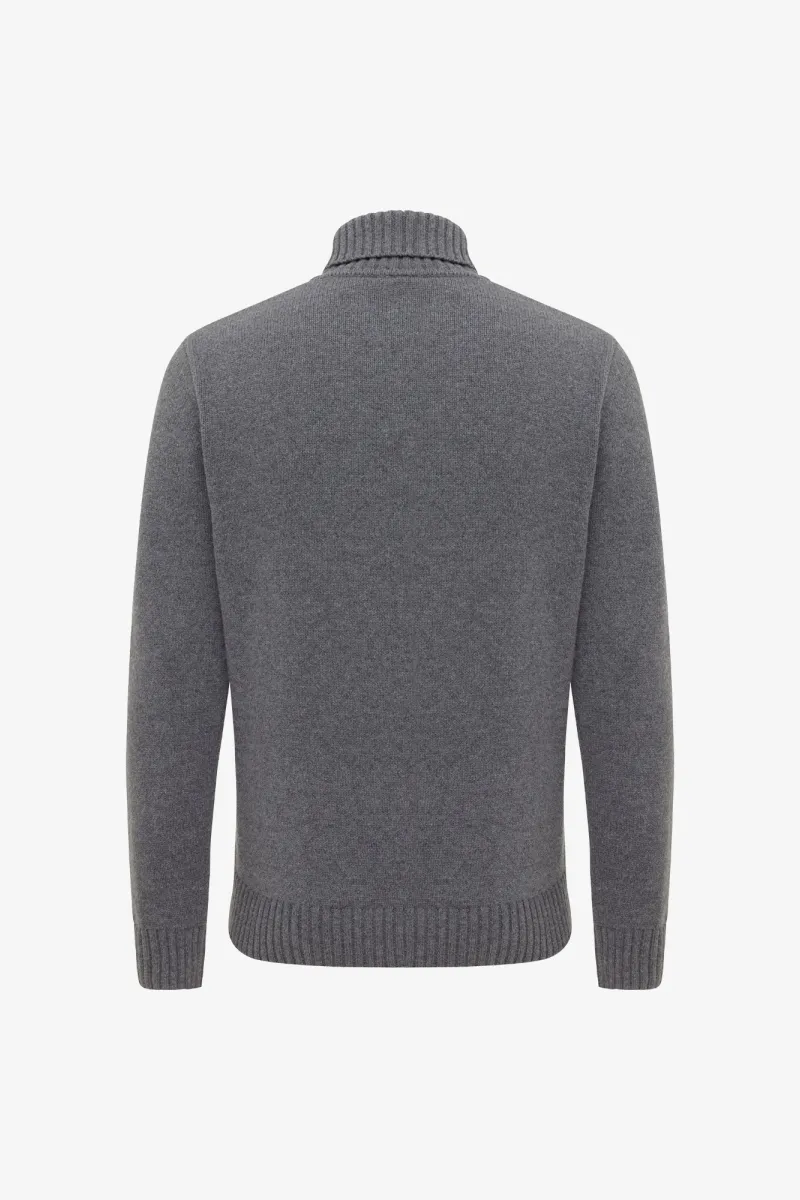 Cable Knit Roll Neck | Grijs