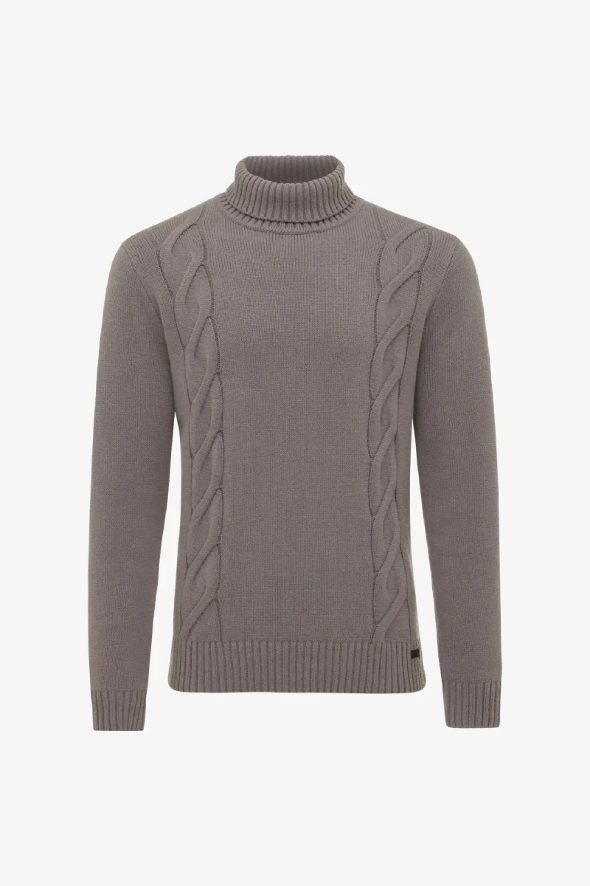 Cable Knit Roll Neck | Bruin
