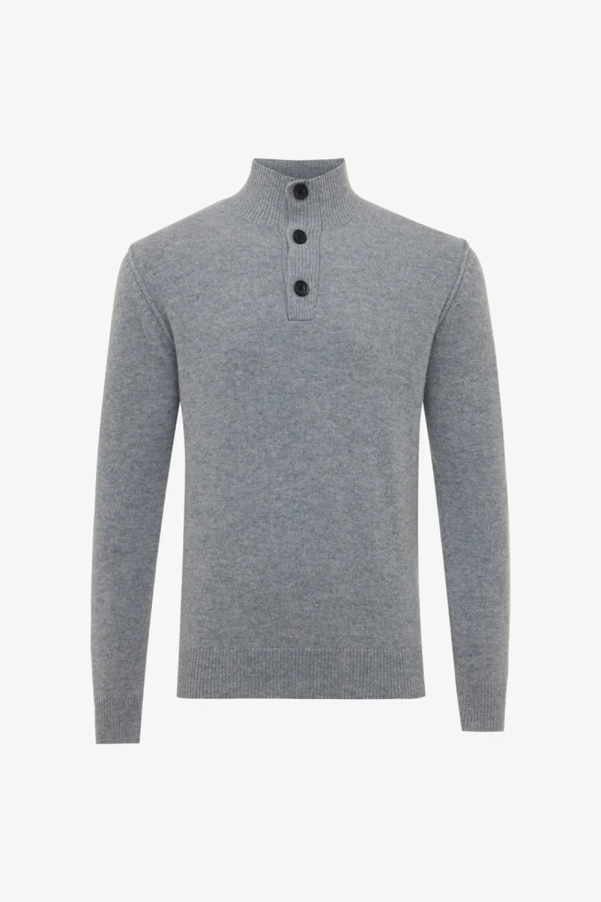 Turtleneck 3 buttons | Grijs