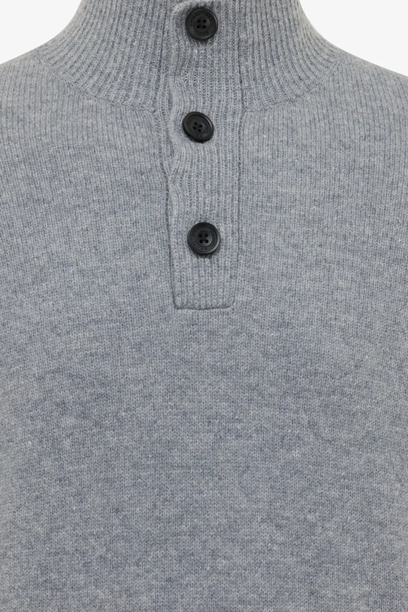 Turtleneck 3 buttons | Grijs
