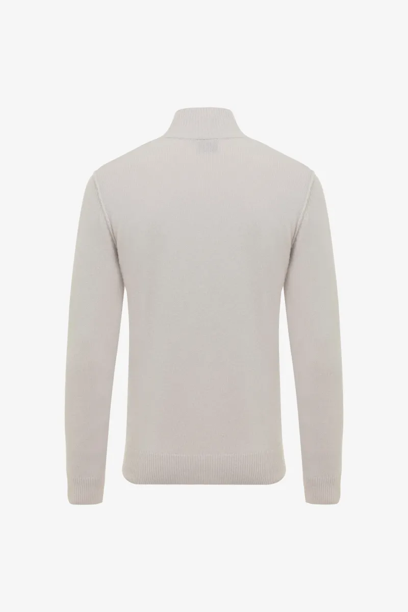 Turtleneck 3 buttons | Gebroken wit