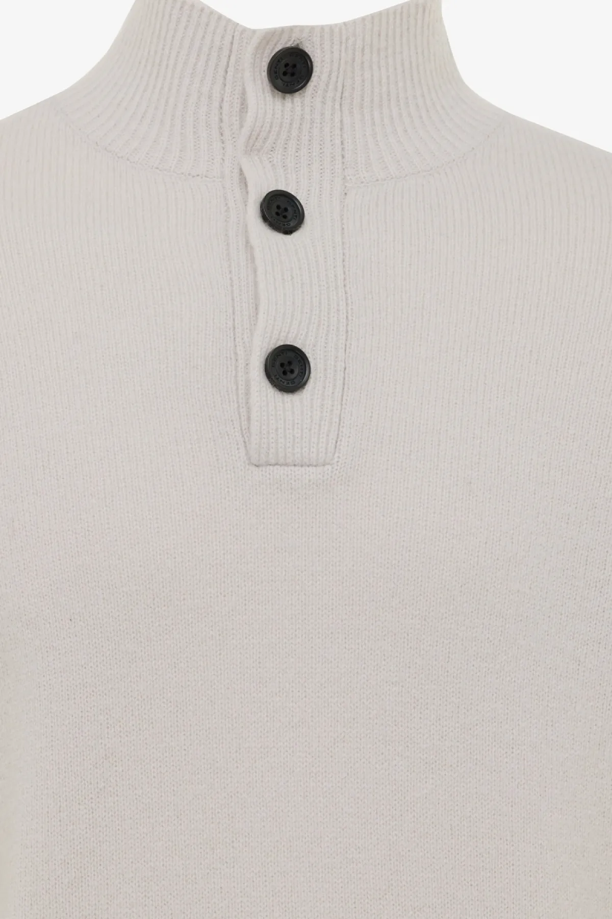 Turtleneck 3 buttons | Gebroken wit