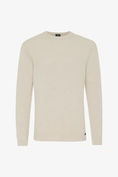 Textured Roundneck | Gebroken wit